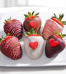 decorated chocolate  covered strawberries.