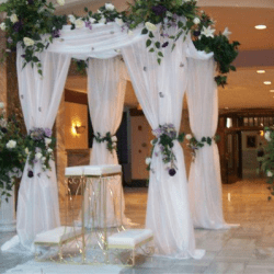 Chuppah with floral and swags