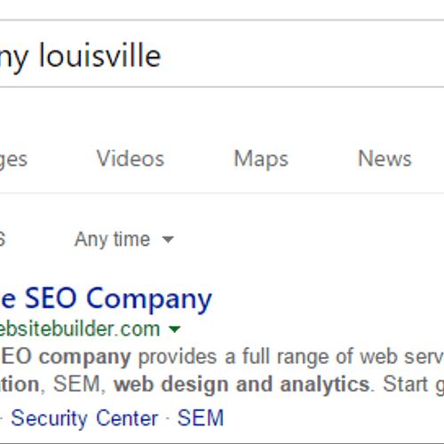 SEO Service Results: "Louisville SEO Consultant" s