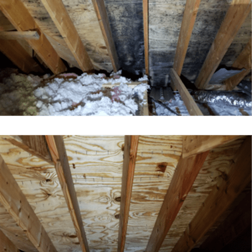 Before and After Attic Remediation