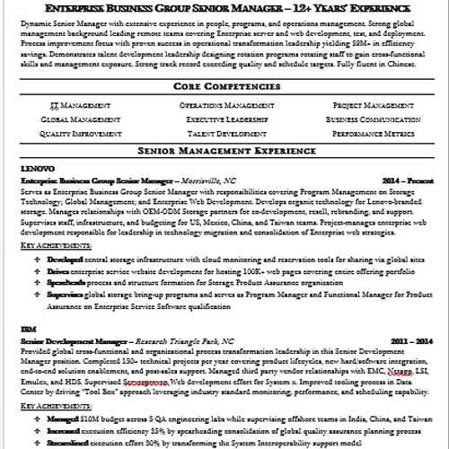 Check out this professional resume sample for John