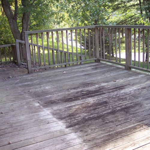 Dirty deck before