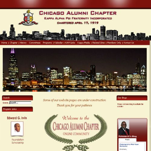 A huge site for the Chicago Alumni Chapter of the 