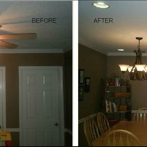 Before & After LED Lighting Kitchen Remodel