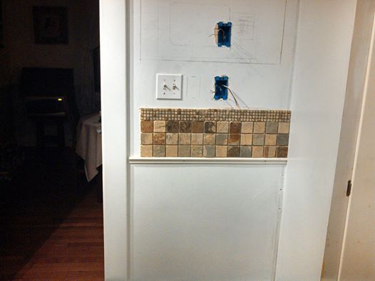 Back splash and wire