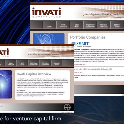 Website for a venture capital firm in the Silicon 