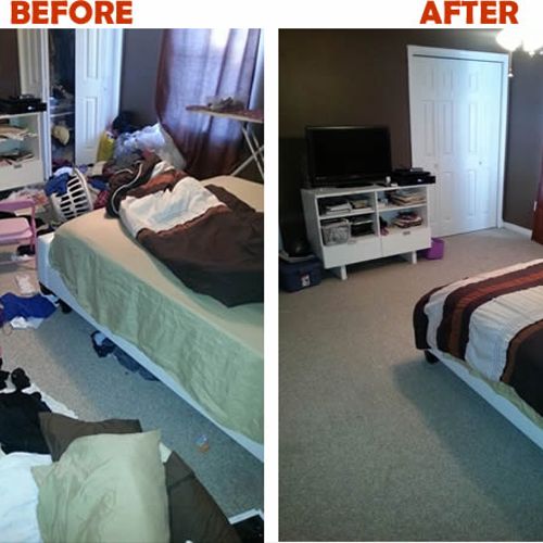 Before and after bedroom