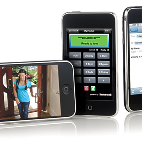 we offer mobile access, control and viewing of you