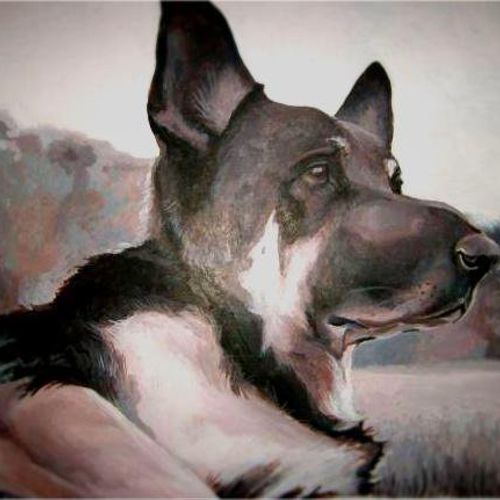 oil Painting of my Dog who passed away several yea