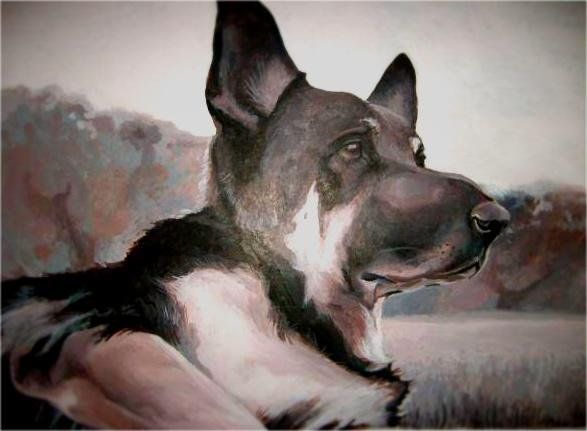 oil Painting of my Dog who passed away several yea