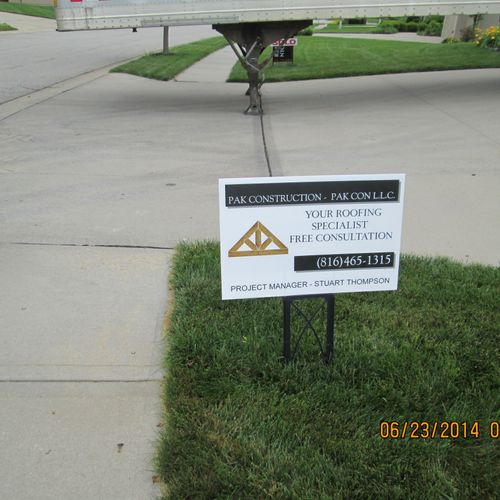 One of our many signs in a yard