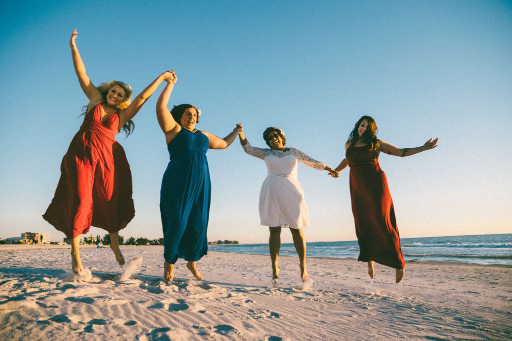 My wedding, I'm in white.  Treasure Island, Florid