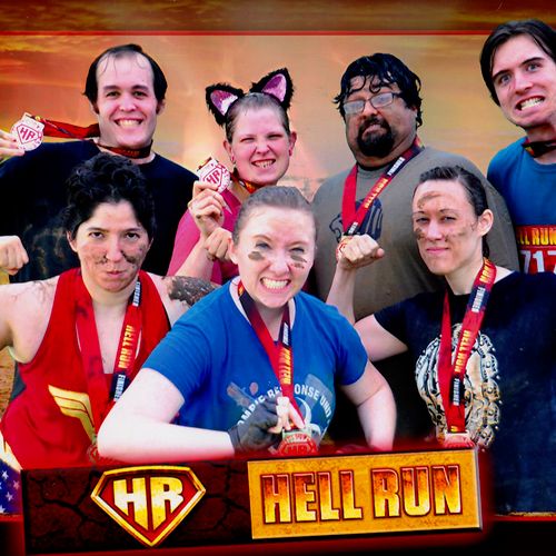 The Action Hero Crew (and friends) at the hell run