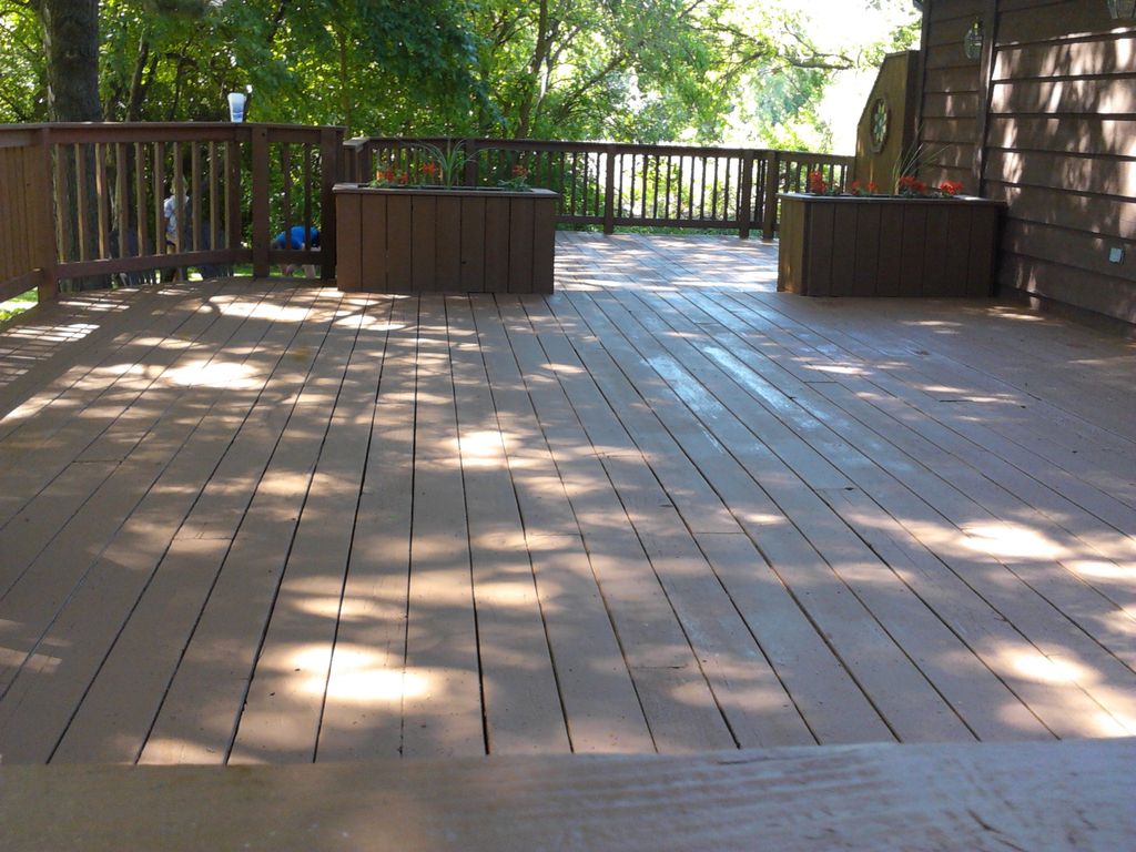 After:

Stained With Deck Over
Floor:  3/4 of the 
