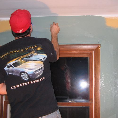 Me painting at my folks house