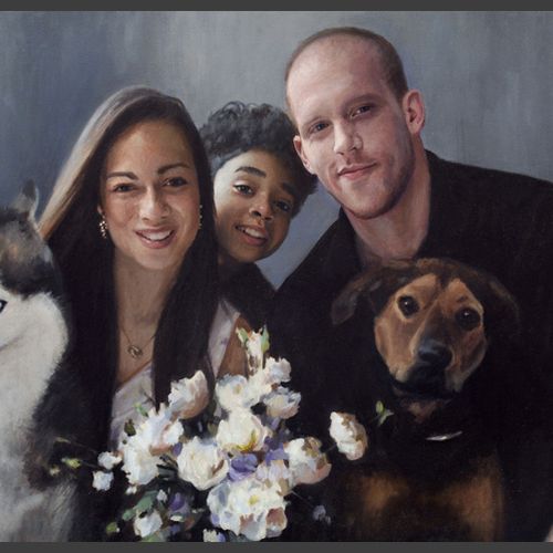 Family Portrait with Pets