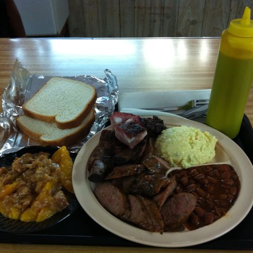 Cheryl's Special (2 meat, 2 sides, bread, bbq sauc