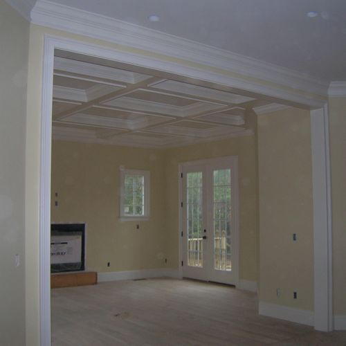 interior coffered ceiling project