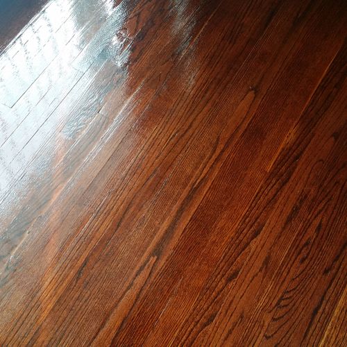 Hard wood floors after after finishing