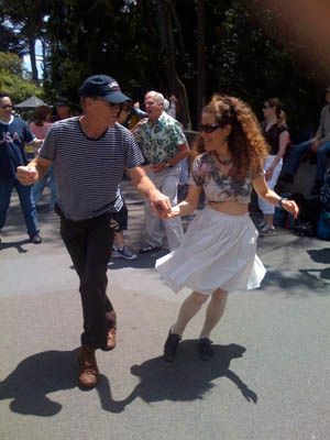 Swing dancing in Golden Gate Park every Sunday.  J