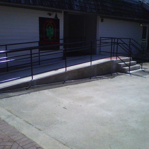 Completed A.D.A. Compliant  Ramp and Steps
