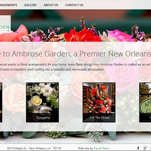 Web design and SEO for Ambrose Garden, a premier N