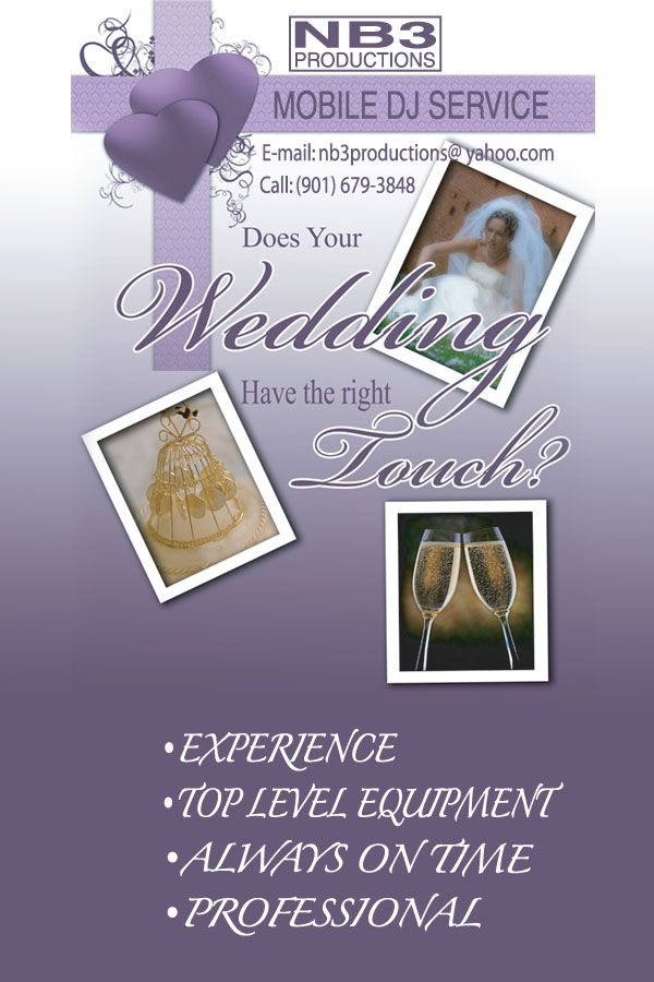 We specialize in Weddings
