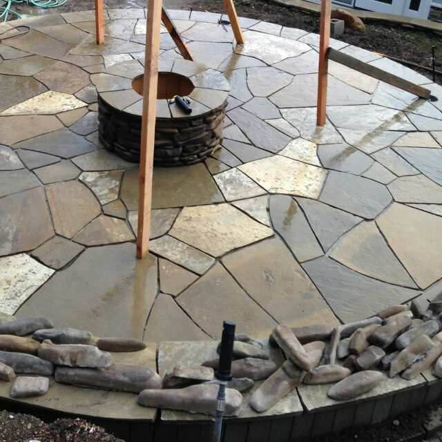 Custom fireplace design to allow nice warm nights 