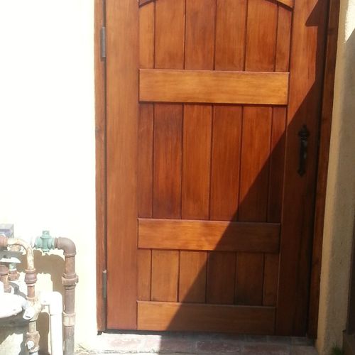 Gate installation and stain in Huntington Beach