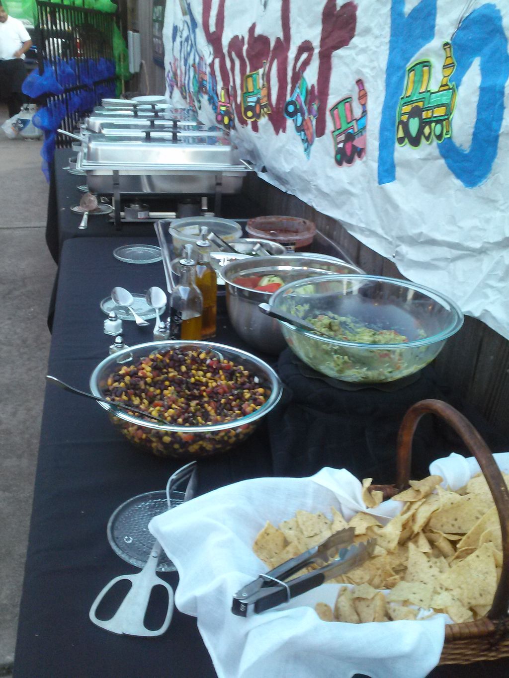 Buffet style serving,