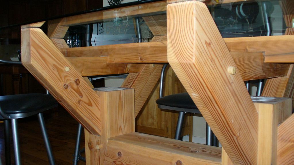 Custom dinning room table with no metal fasteners