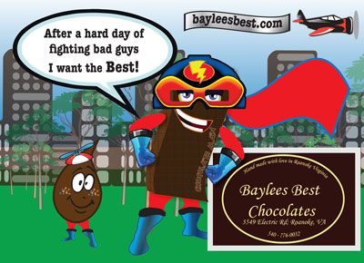 Advertisement for Bayla's Chocolates