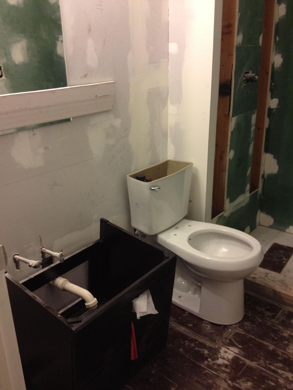 bathroom project during