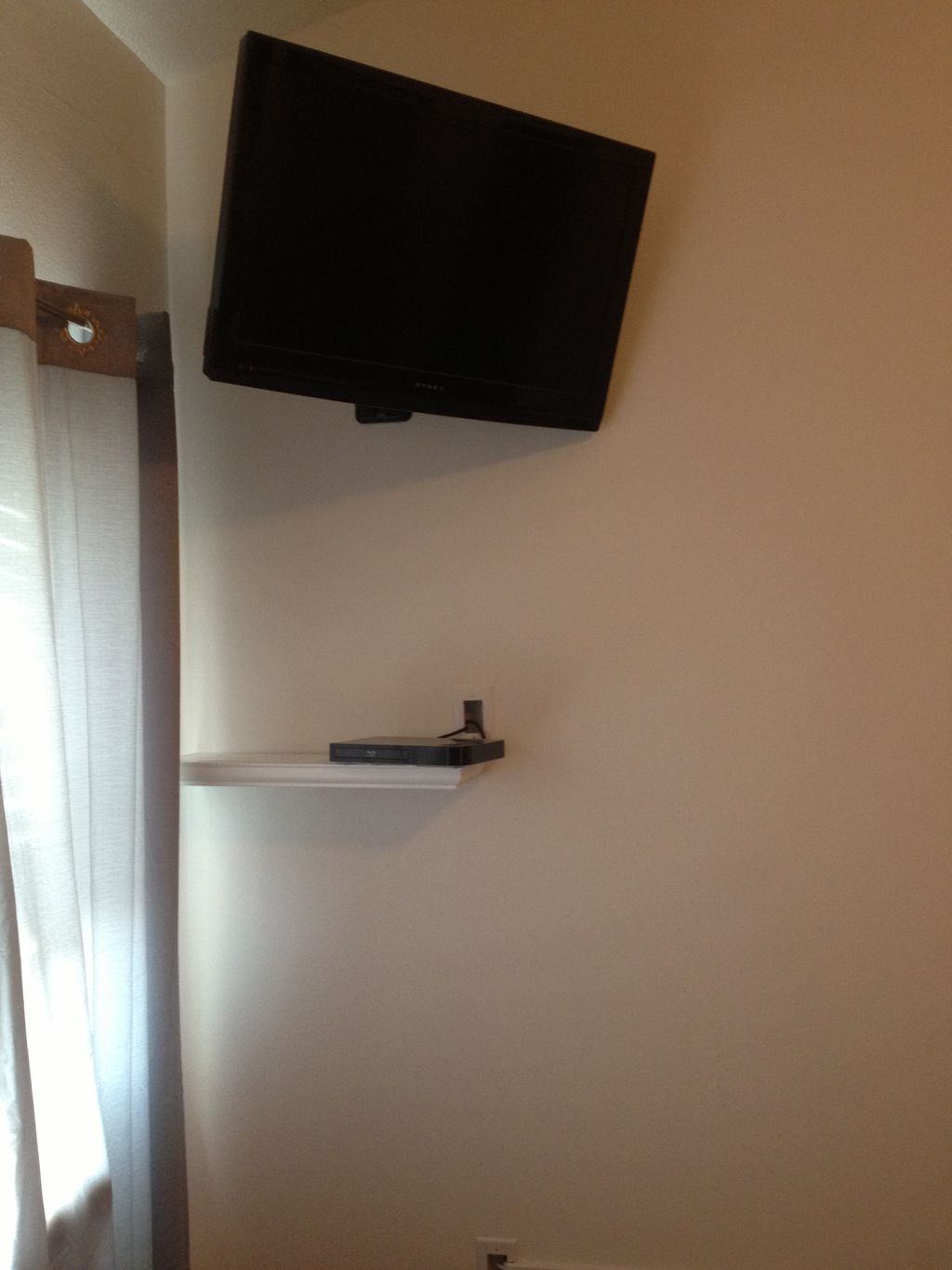 Hung a TV in this client's bedroom, connected it t