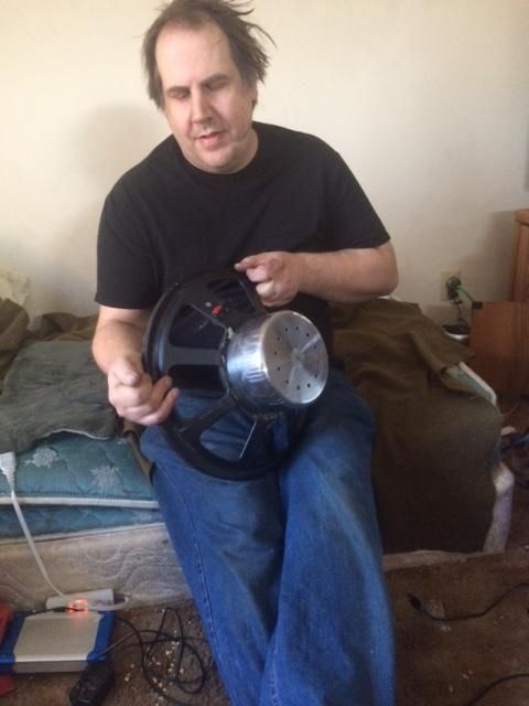 Joel Kennedy and newest design studio monitor. Inv