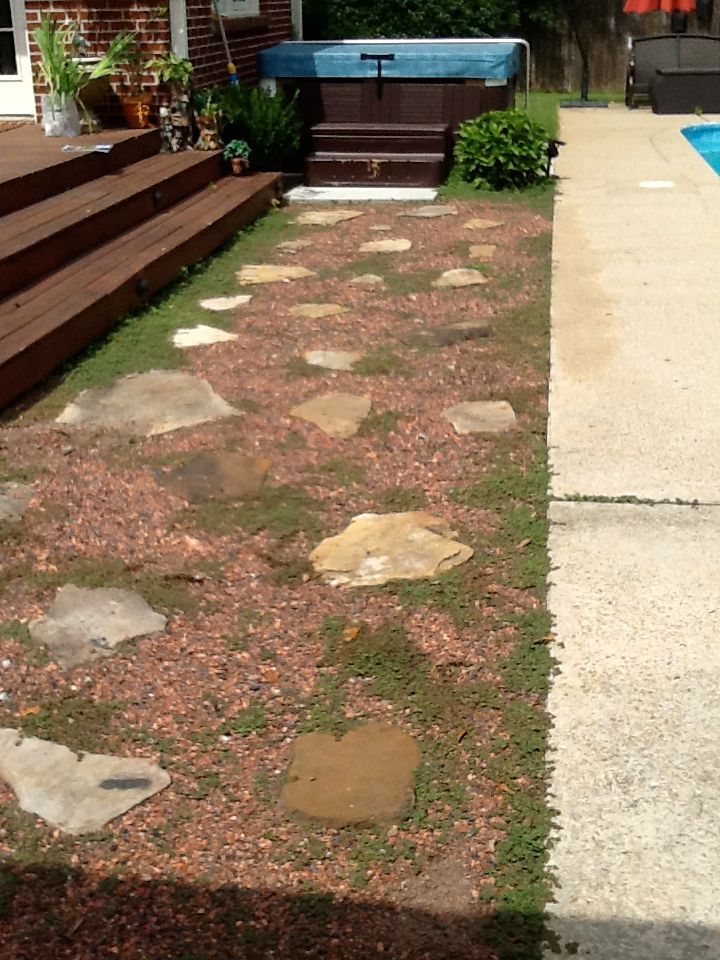 Sod & Paver Stone Walkway BEFORE