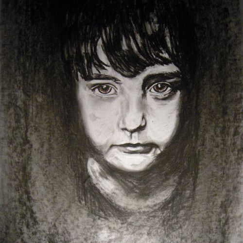 Charcoal and Chalk Child Portrait