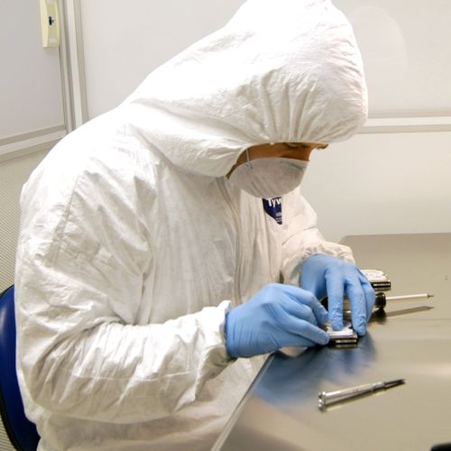 ACE Data Recovery Expert working in the clean room