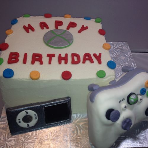 Xbox inspired themed ice cream cookies n cream cak