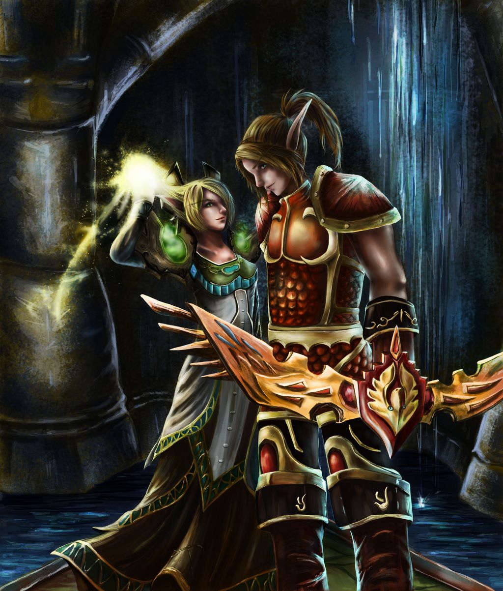Illustration-- Arena with Jin. 
Medium-- Photoshop