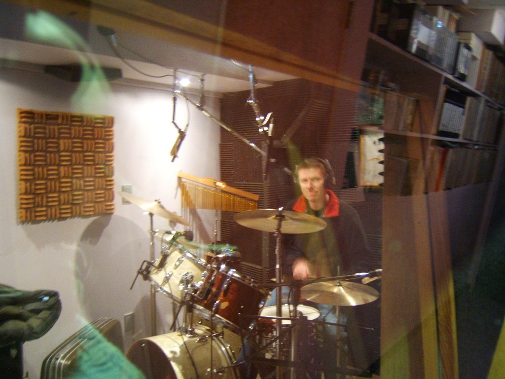 One of the drummer places.