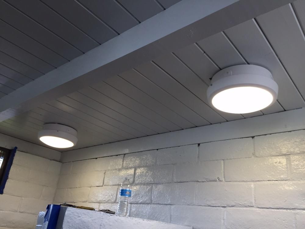 Led lights I installed in park restroom remodel 