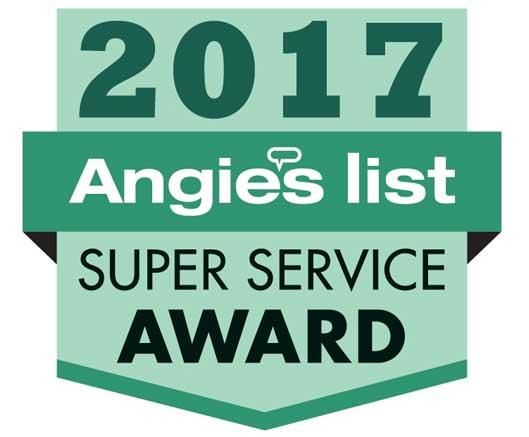 We have earned Angie's List super service award fo