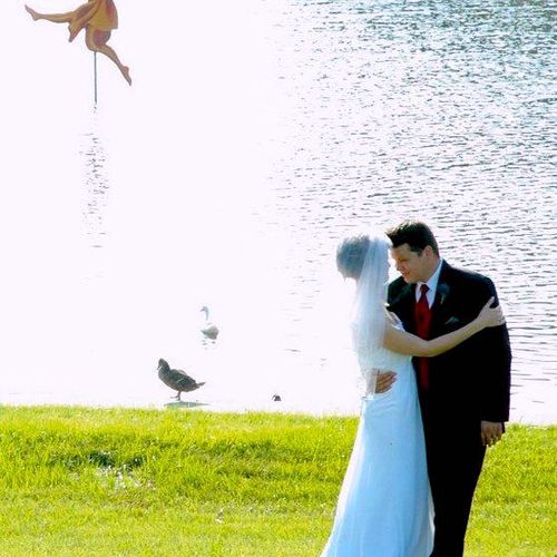 Wedding by the lake. Magic in the air.
