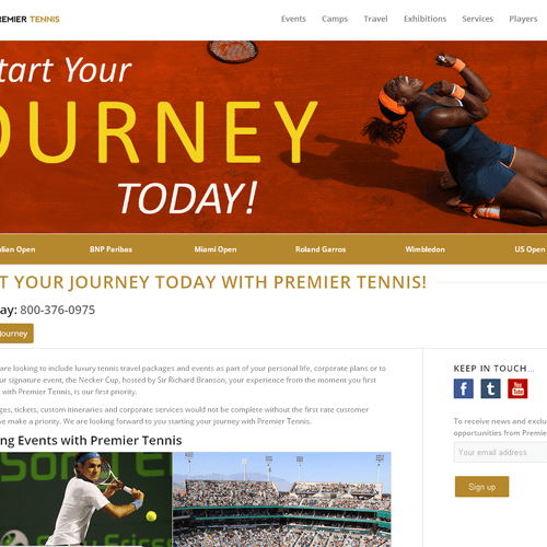 www.premiertennis.com
Project Managed the creation