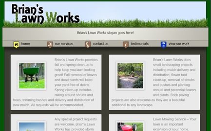 Brians Lawn Works Website