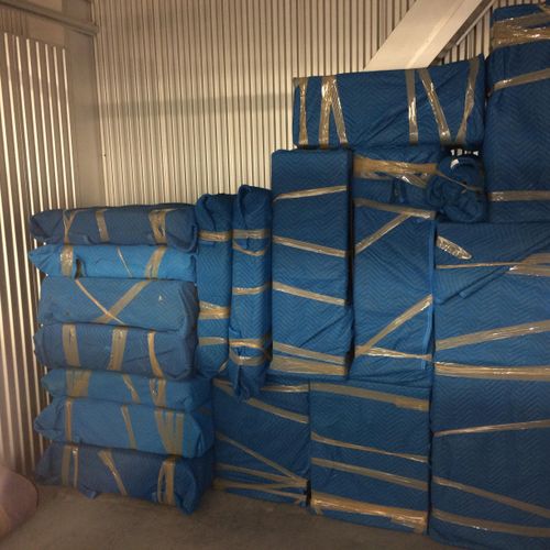 A well packed and padded storage unit