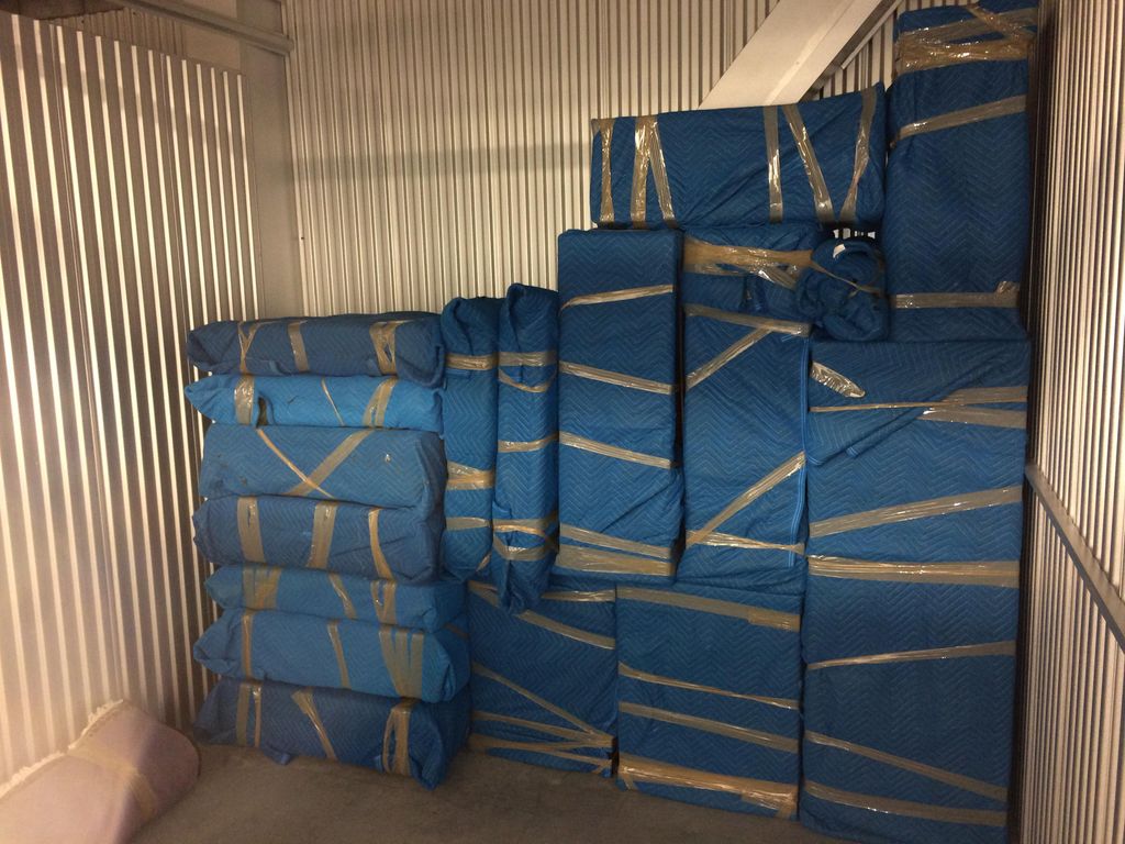 A well packed and padded storage unit