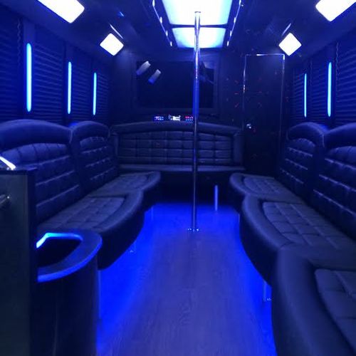20 Passenger Tiffany Limo Bus Interior