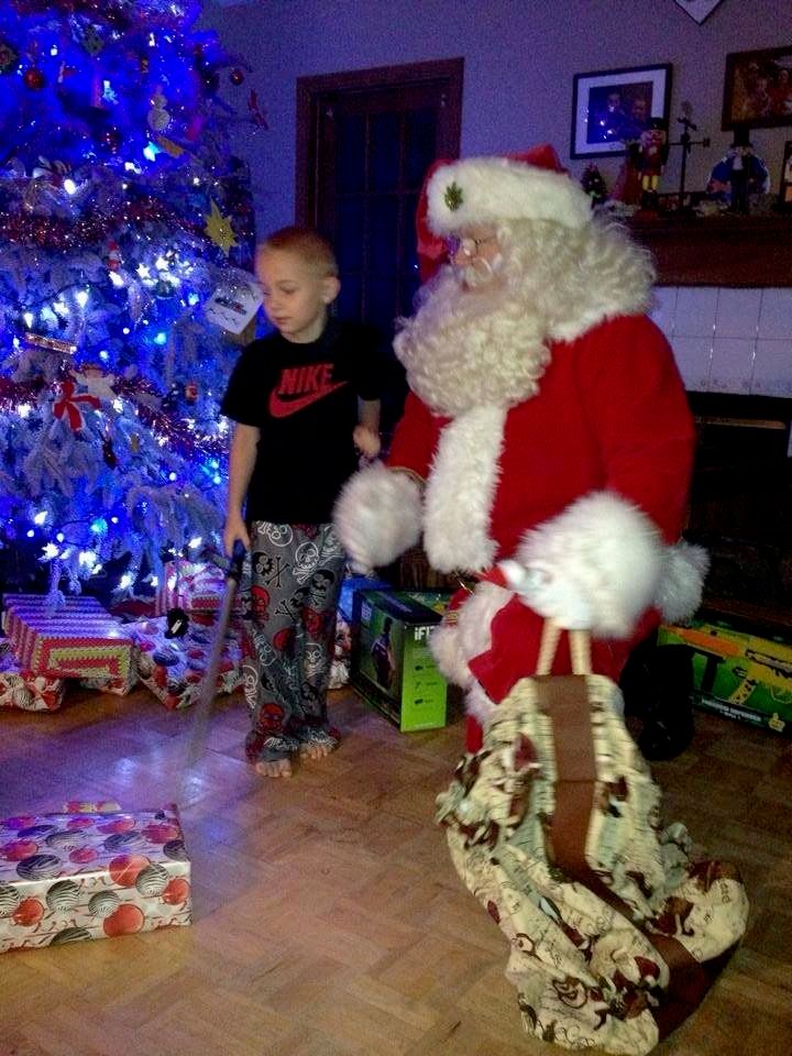 Caught in the Act under the Tree Christmas Eve